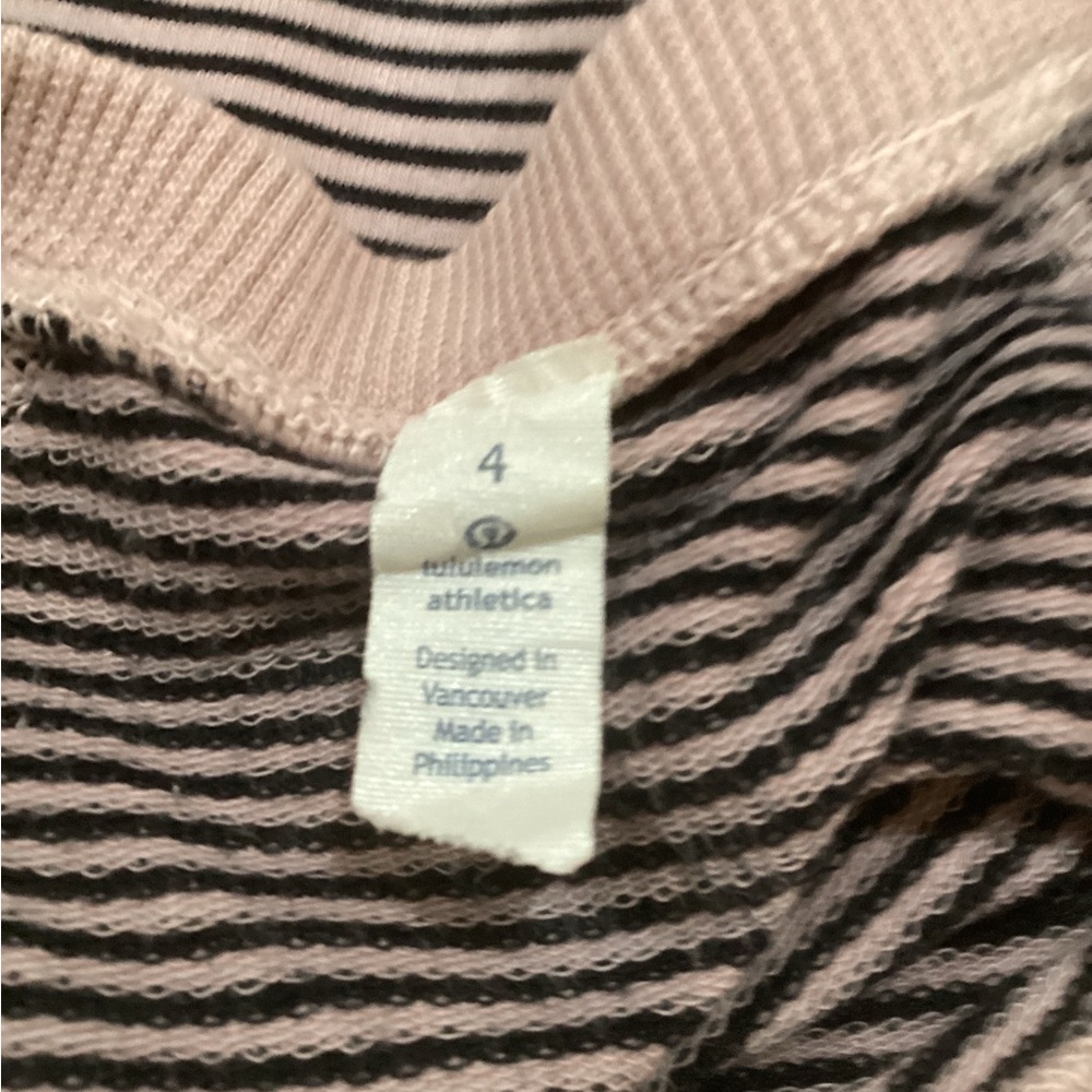 lululemon athletica Striped Sweatshirt in Pink and Gray - Picture 4 of 4